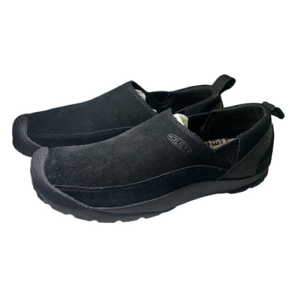KEEN Men's New Jasper 10 Black Suede Low Top Slip-Ons